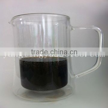Transparent Borosilicate Double Wall Glass Water Pot