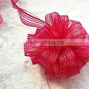 china wholesale organza pull bowin gift packing decorative