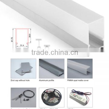 aluminum extrusion led profile for led strip for pendant light