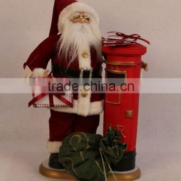 XM-A6020 18 Inch santa with mailbox for christmas decoration