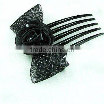 hair comb with rose flowers and ingenious crystals