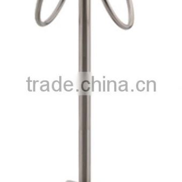 Floor Free Standing Dual Towel Ring with Corner Triangle Base