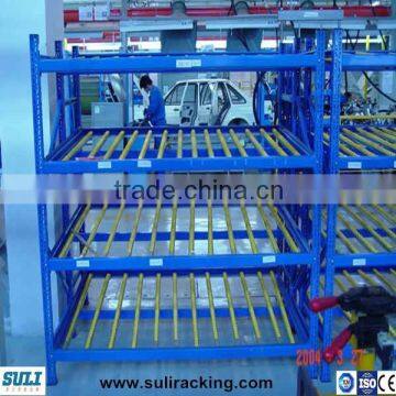 Adjustable Flow Rack For Warehouse Storage System