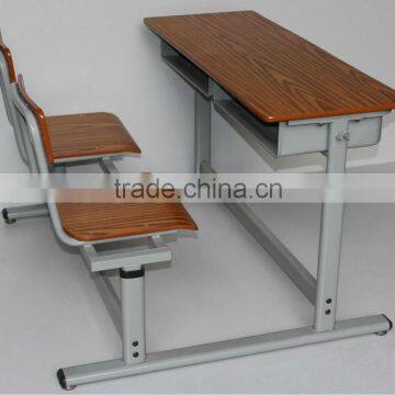 Wooden and metal school table and chair/Used school furniture/Wood school desk and chair