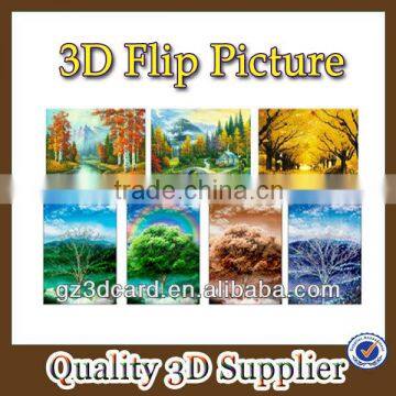 custom lenticular 3d changing picture for home decoration