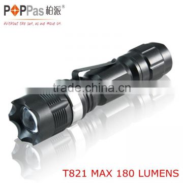 POPPAS T821 XPE 3W zoom adjustable led flashlight