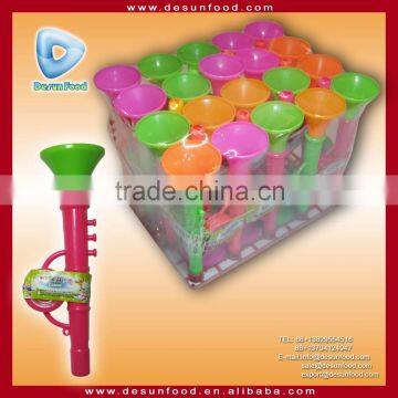 China toy candy manufaturer plastic suona toy candy with low MOQ