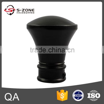 Painting black color curtain rod finial