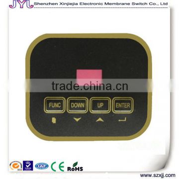 4 push button standard PC matte membrane with embossing metal domes