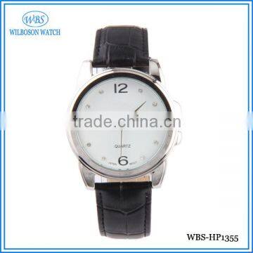 Nickel free simple design stainless steel back geneva watch for men