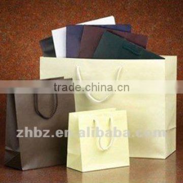 luxury paper shopping bag with PP rope