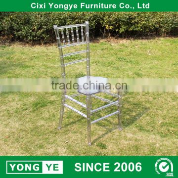 high quality monobloc durable crystal resin tiffany chair
