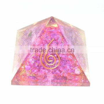Purple Orgone Crystal Dye Energy Pyramid : Wholesale Orgonite Pyramid
