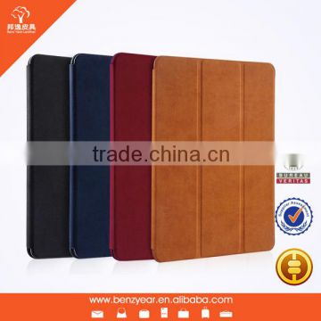 2015 new simple design leather tablet case for ipad