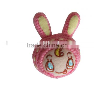 hand crochet rabbit head toy
