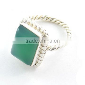 Wholesale silver jewelry handmade jewelry semi precious stone silver rings for men