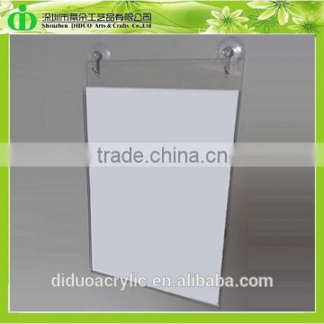 DDB-0105 Trade Assurance Cheap Window Acrylic Sign Holder With Suction Cups