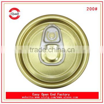 Wholesale 200# tinplate easy open end for canned fruit cocktail