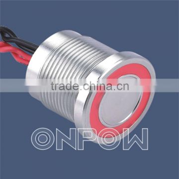 PS193P10Y L ring illuminated piezo switch,metal switch(Dia.19mm)