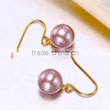 Pearl round circle loop pearl earrings for women wholesale