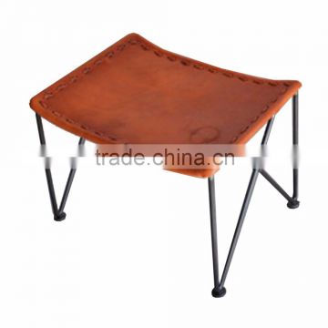 Indusrial Leather Bar stool, saddle bar stools