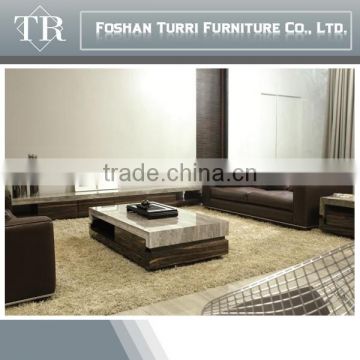modern marble top wooden center table for living room furniture