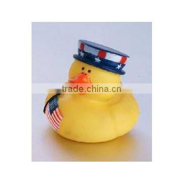 Promotional OEM PVC Floating Duck With American Frag Logo