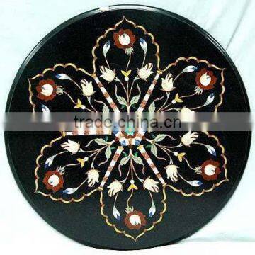 Decorative Marble Inlaid Table Top Marquetry Table Top