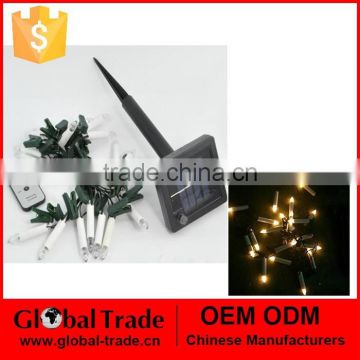 20-LED Remote Control Solar Powered LED String Fairy Candle Light Outdoor Christmas String Light Garden Lamp G0051