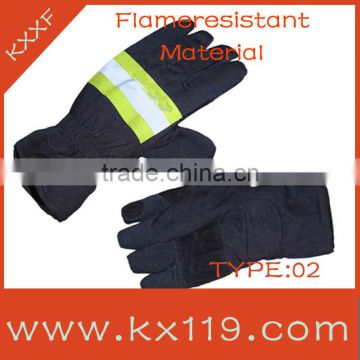 2014 new Design Navy blue fire retardant fabric new 02 type Cotton fabric Firefighting Fireman Gloves