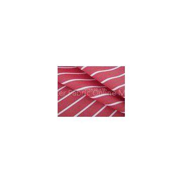 Stable Quality 100% Cotton Yarn Dyed Fabric, Red White Stripe Plain Weave Fabric