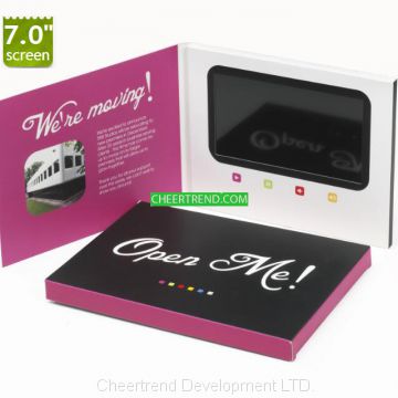 7 Inch A5 Size Customized Video Promotion Brochure for Jewelry