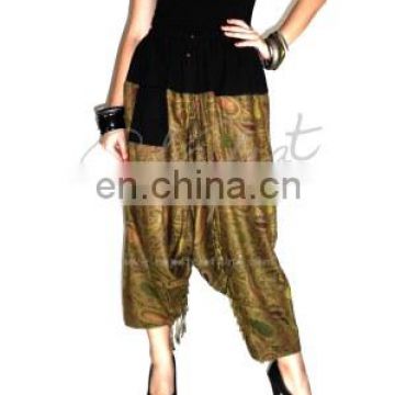 Thai Harem Jumpsuit with Handwoven and Thai silk trouser