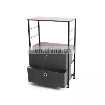 Customized 5L-5822 2-Drawer storage chest fabric vertical storage tower dresser