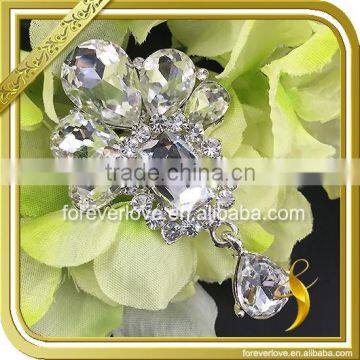 Fancy crystal diy wedding bouquet rhinestone brooch for bridal wholesale FB-077