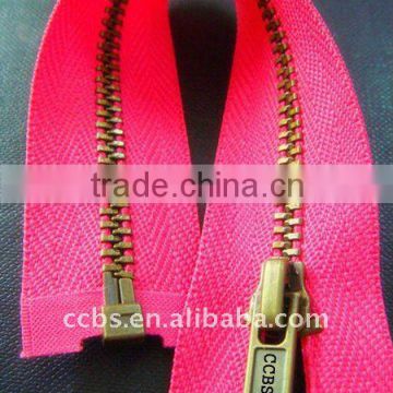 High Quality No.5 Fashion Anti Brass large Metal Zipper