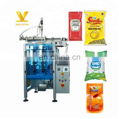 Automatic mustard oil/honey/milk/juice/mineral water/sauce/liquid pouch packing machine price