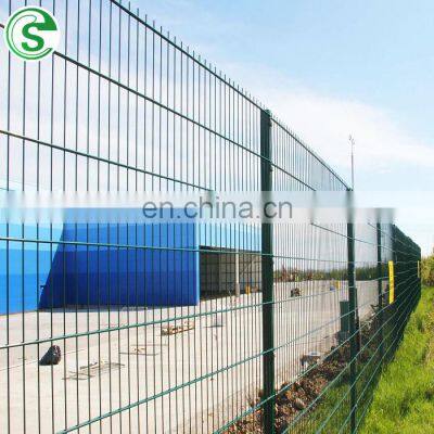 Garden double twin horizontal wire 656 bar powder coated galvanized welded wire mesh fence