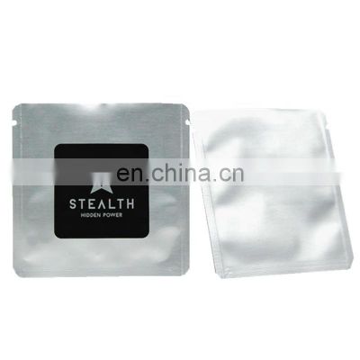 High quality custom printed foil flat pouch three side seal pouch