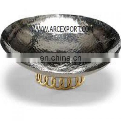 stainless steel & brass luxury bowl