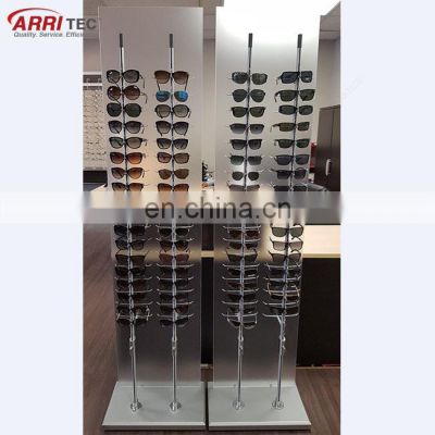 floor standing locking acrylic sunglasses display