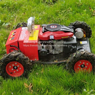 remote control mower with tracks, China tracked robot mower price, remote controlled grass cutter for sale