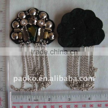 Acrylic Stone & Metal & Bead Sew on Patch Beaded Applique 1pc