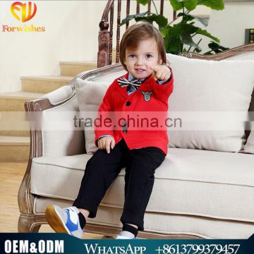 Wholesale 2016 new children spring autumn set solid color knit cardigan jacket long-sleeved T-shirt three-piece