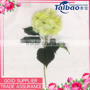 Good quality factory direct wholesale light green real touch artificial hydrangea flowers