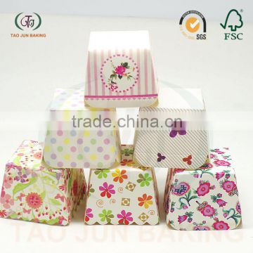 high temperature resistant square cupcake liners cups