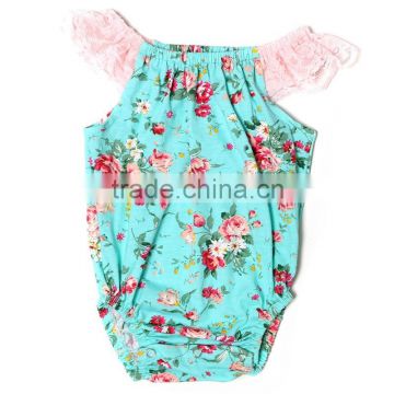 Wholesale New Design Best High Quality Fashionable Floral Baby Girls Cotton Romper Baby Clothes