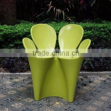 2015 fiberglass colorful flower petal chair