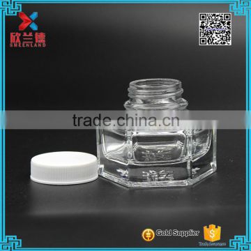 high cost performance hexagon high qulity empty cosmetic ink bottle