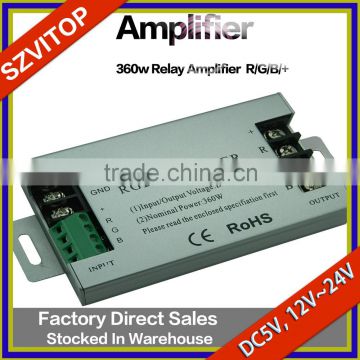 360W Relay Amplifier RGB Strip 3CH Light Electricity Isolation DC5V 12V 24V